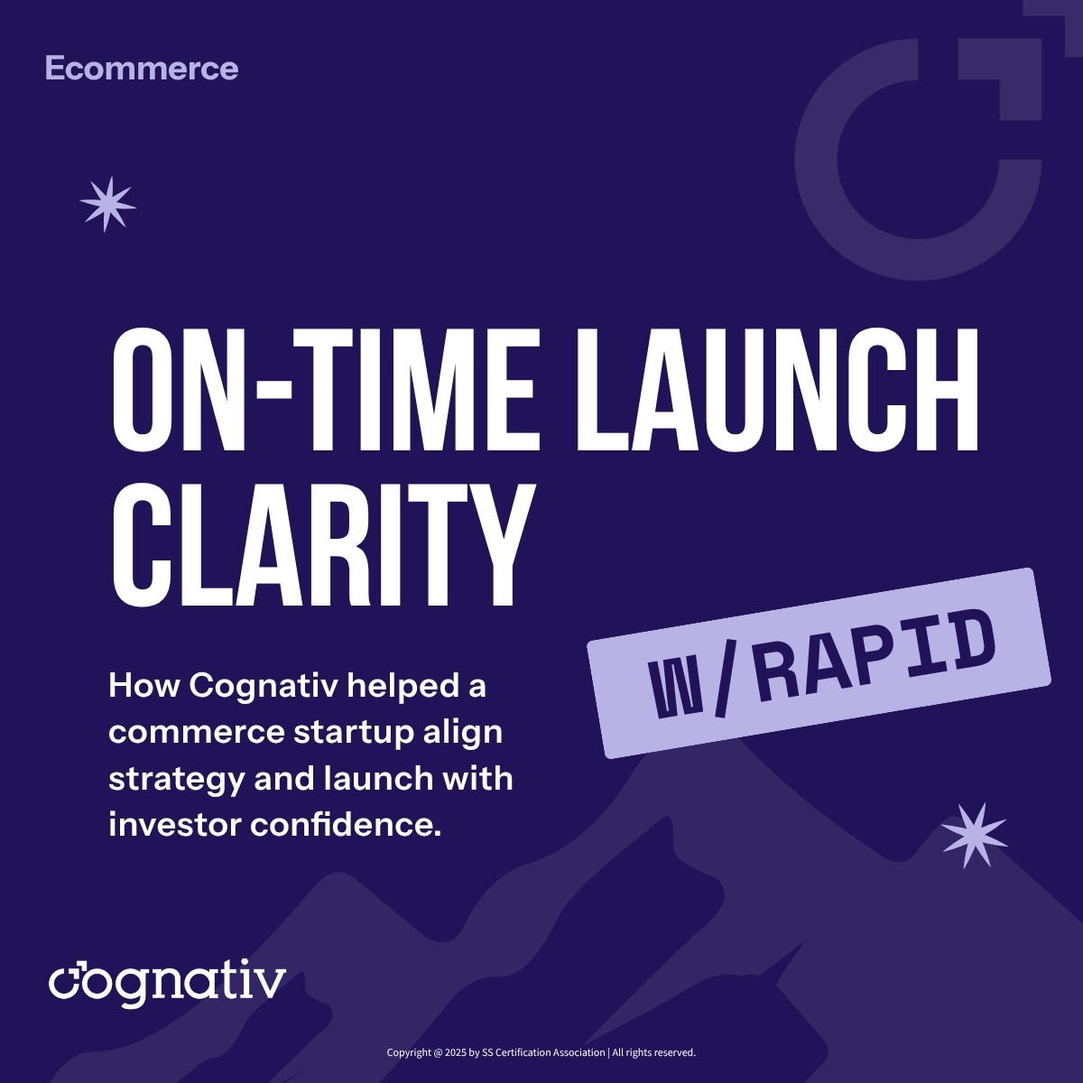 Cognativ case study cover for on-time ecommerce launch clarity