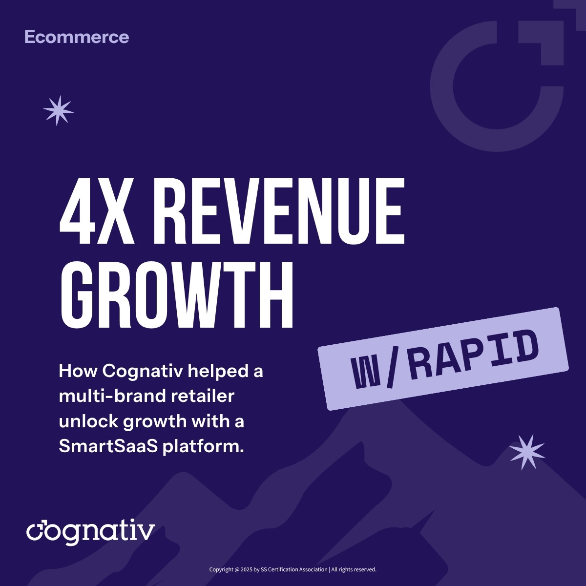 Cognativ case study cover for 4x revenue growth in multi-brand ecommerce