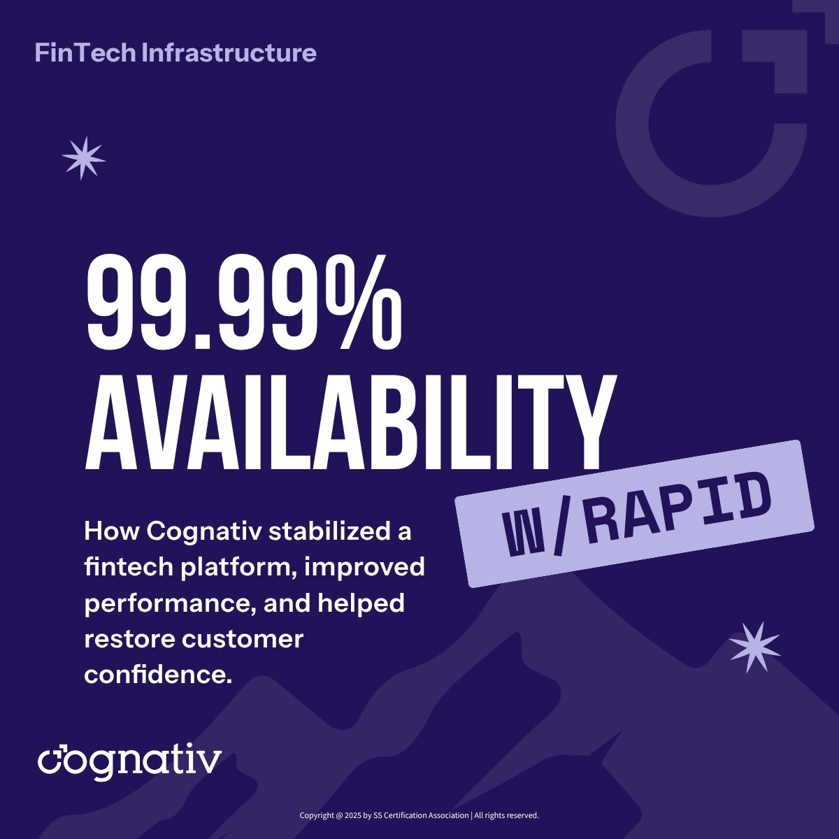 Cognativ fintech case study cover for 99.99 percent availability