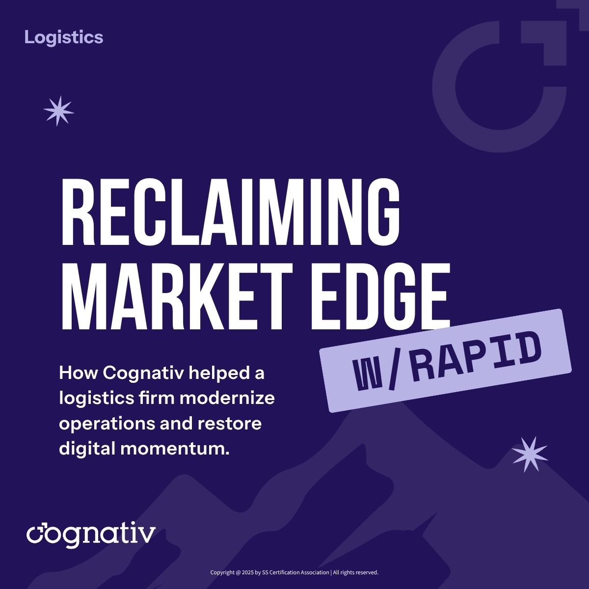 Cognativ case study cover for reclaiming market edge in logistics