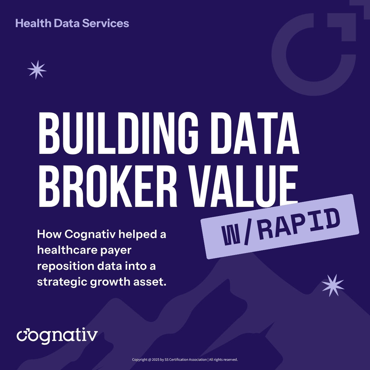 Cognativ healthcare data services case study cover for building data broker value