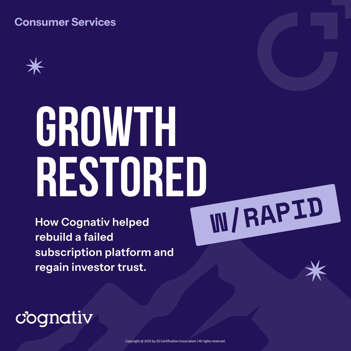 Cognativ consumer services case study cover for restored subscription growth