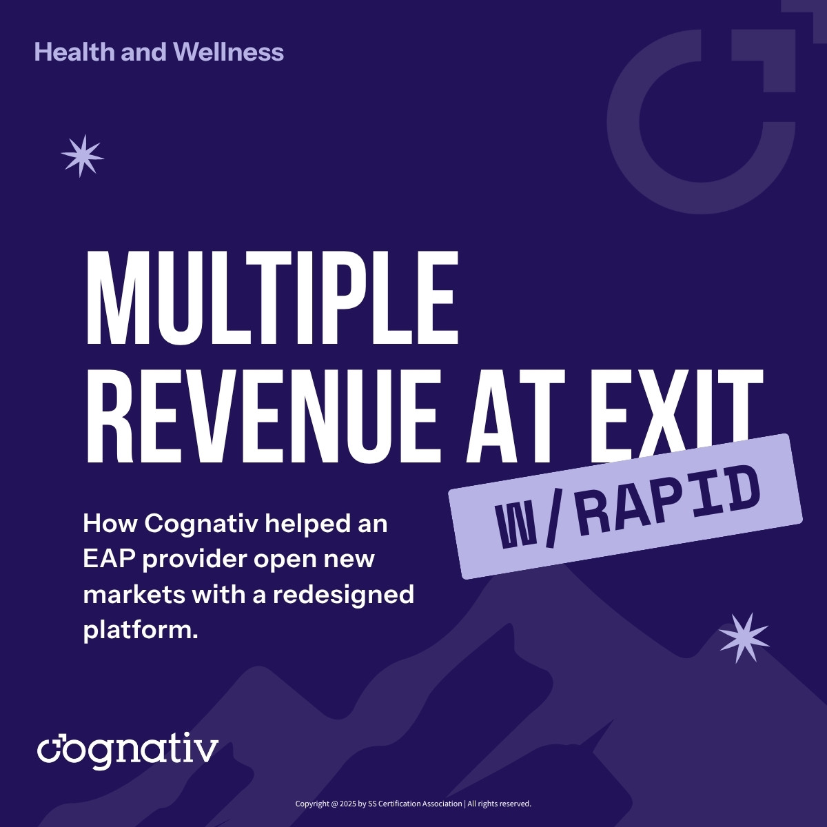 Cognativ health and wellness case study cover for revenue growth at exit