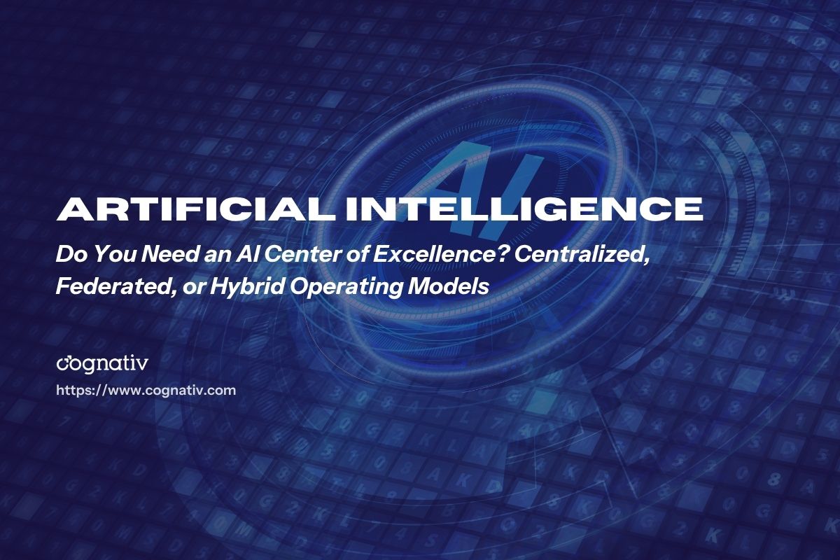 AI Center of Excellence Consulting Operating Models
