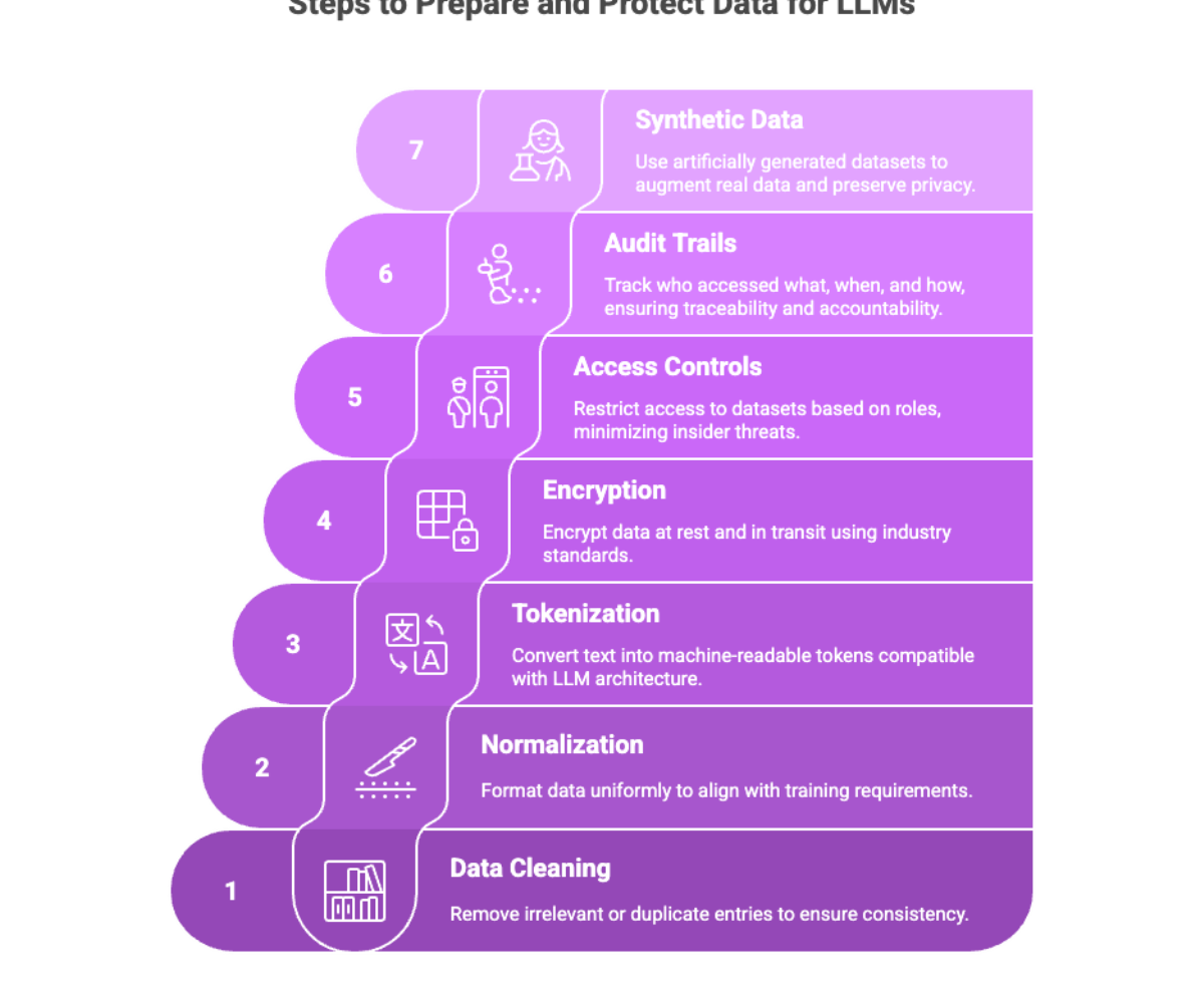 Steps to Prepare and Protect Data for LLMs