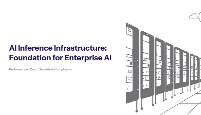 Diagram of an enterprise AI stack showing data sources feeding into models, then into real-time applications, with labels for “training,” “inference,” and “monitoring,” illustrating how AI inference infrastructure underpins large-scale AI workloads.