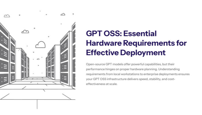 Cover slide showing “Essential Guide to the GPT-OSS Benchmark” with an abstract chart and LLM glyphs, symbolizing structured evaluation of open-weight models.