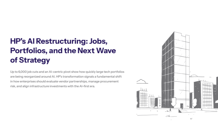 HP is cutting 4,000 to 6,000 jobs as part of a multi year restructuring while shifting investment toward AI centric products services and infrastructure and de emphasising low growth support heavy legacy segments The signal is that AI is now the primary axis for portfolio workforce and balance sheet decisions at big tech vendors
