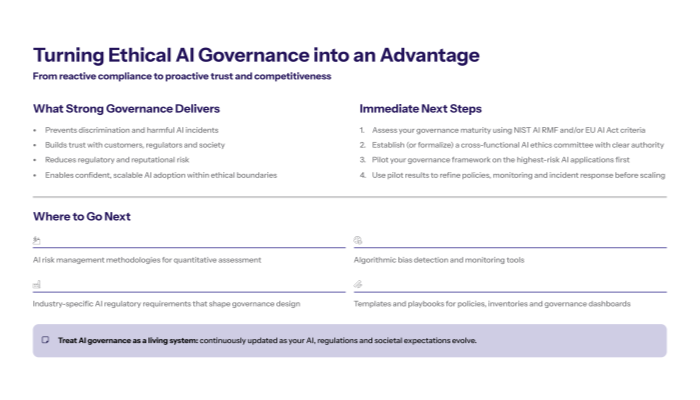 ai governance enables trust compliance and competitive advantage through risk management