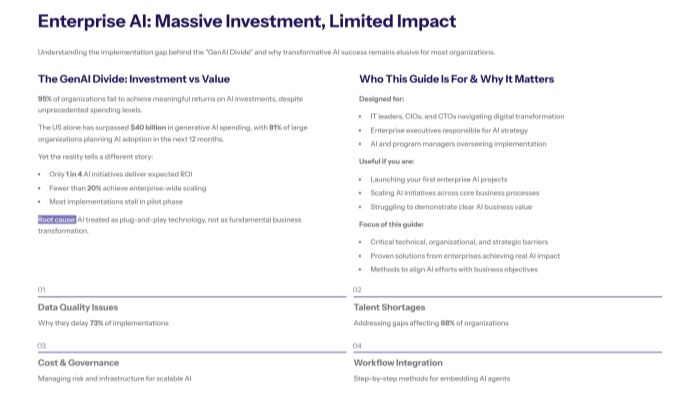 enterprise ai investments fail without strategy leading to limited roi and stalled scaling