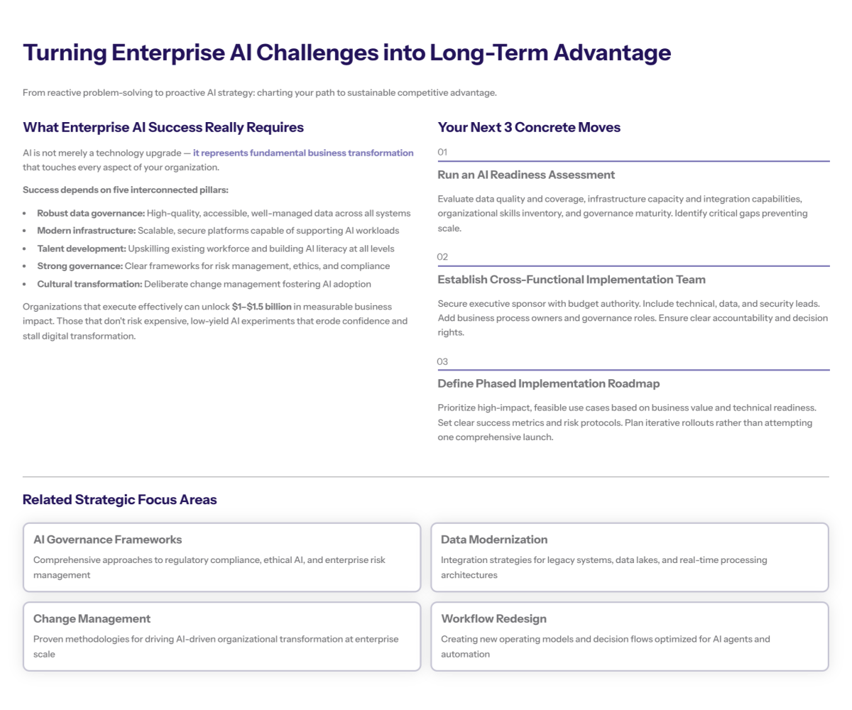 ai transformation success needs data talent governance and cultural change alignment