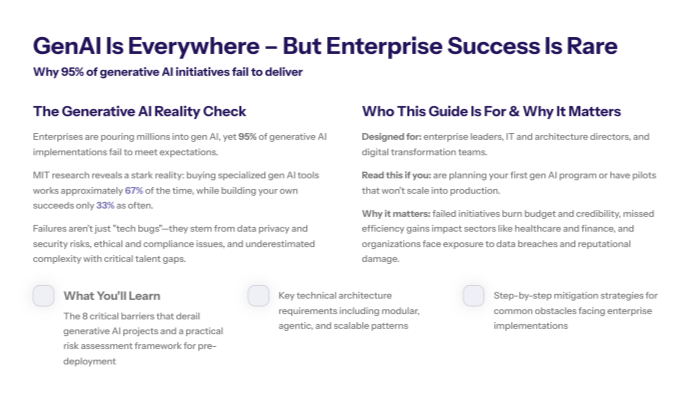 Why 95 percent of generative AI projects fail and how enterprises can achieve successful implementation