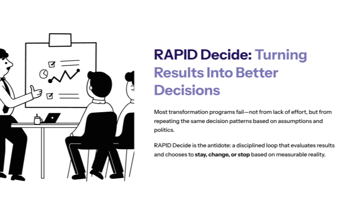 RAPID Decide: Turning Results Into Better Decisions (and Better Plans)
