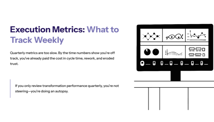 Execution Metrics: What to Track Weekly (Not Quarterly)