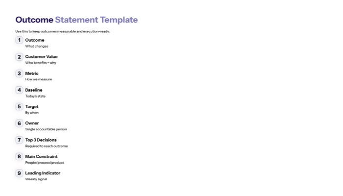 Quick template: outcome statement you can reuse