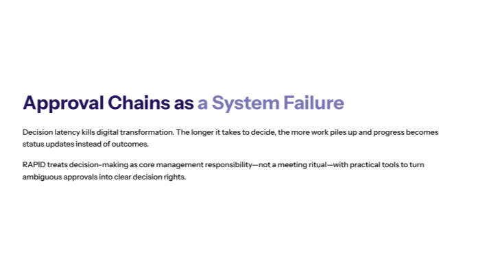 Approval Chains as a System Failure: Reducing Decision Latency
