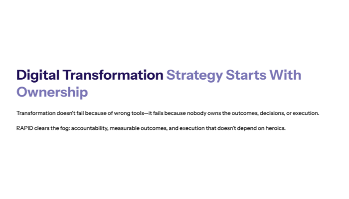 Digital Transformation Strategy Starts With Ownership (Not Software)