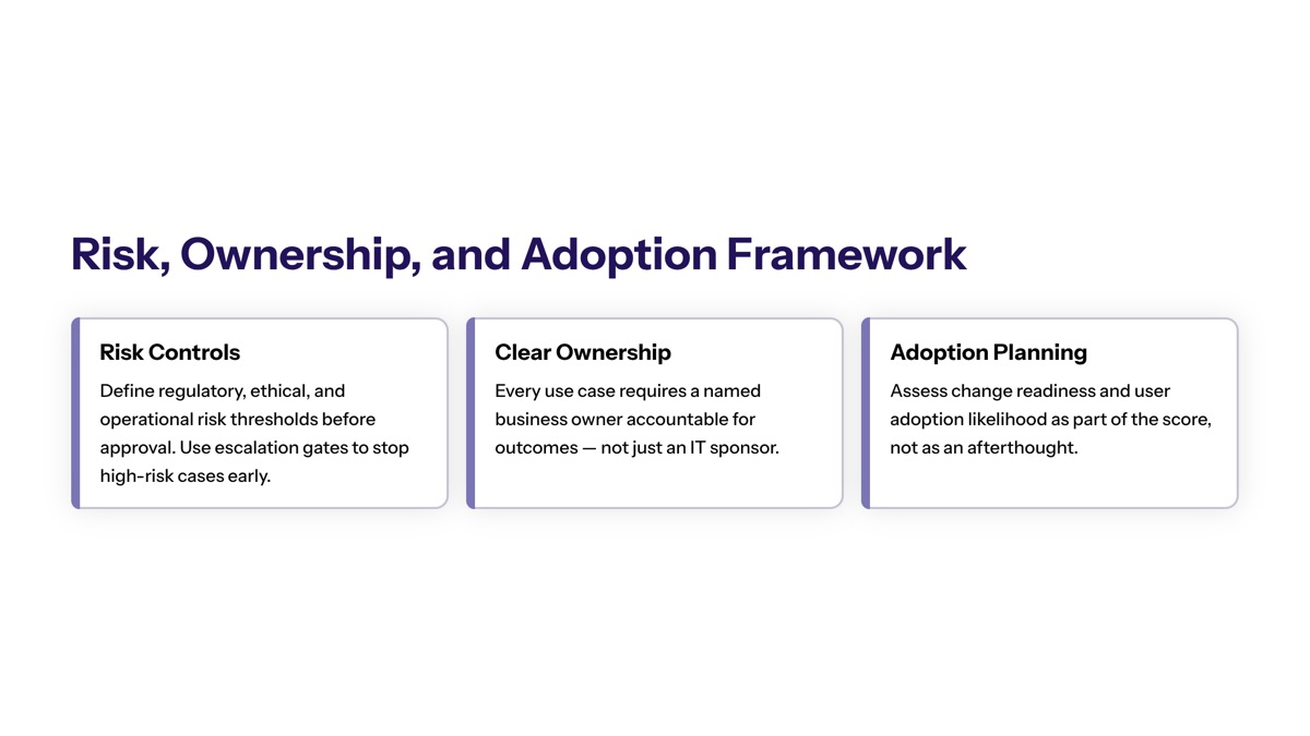 Risk Ownership and Adoption Framework visual