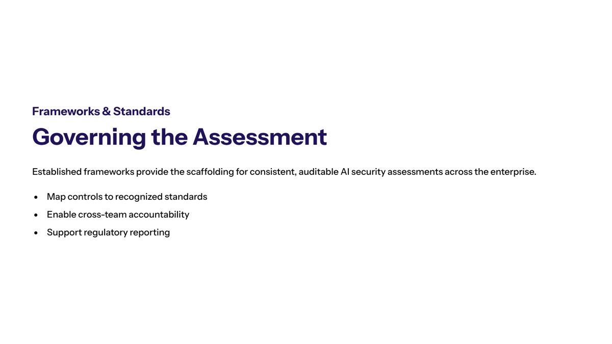 AI Security Assessment Frameworks and Standards visual
