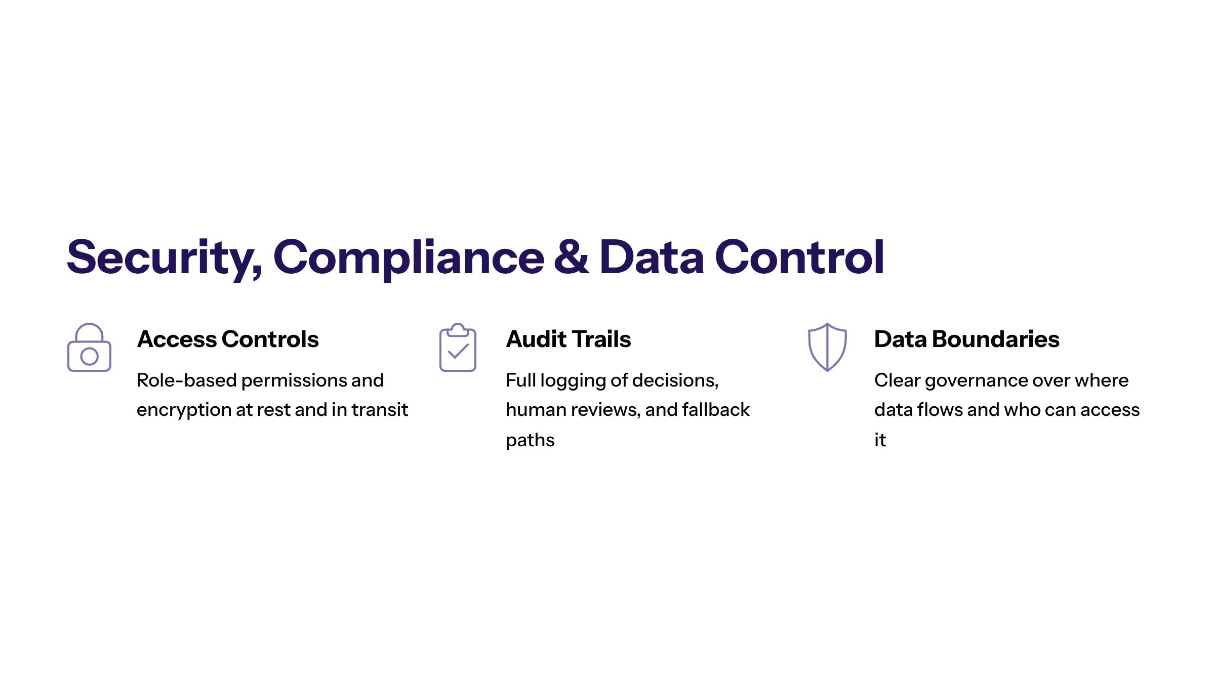 AI Workflow Automation Software: How Enterprise Teams Should Evaluate It section visual: Security Compliance And Data Control