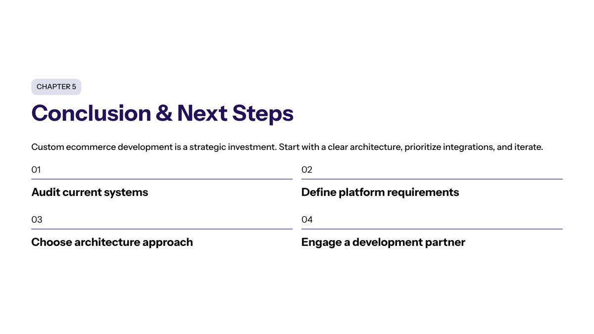 Conclusion and Next Steps section visual