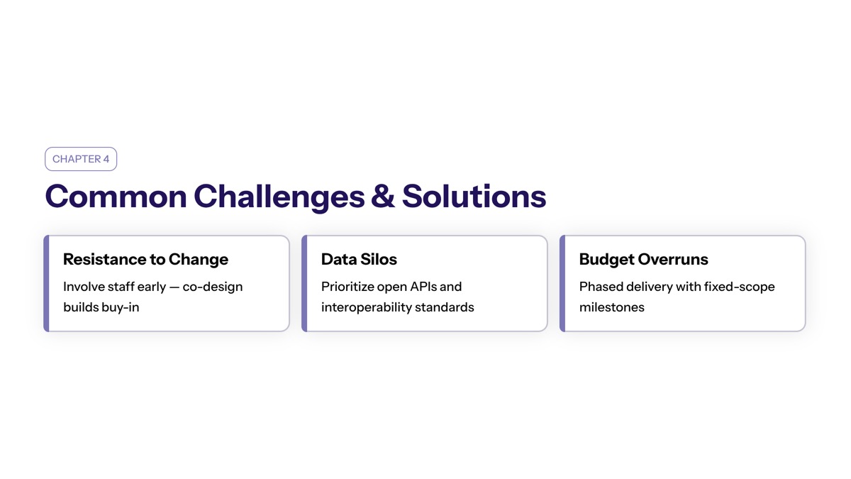 Common Implementation Challenges and Solutions section visual