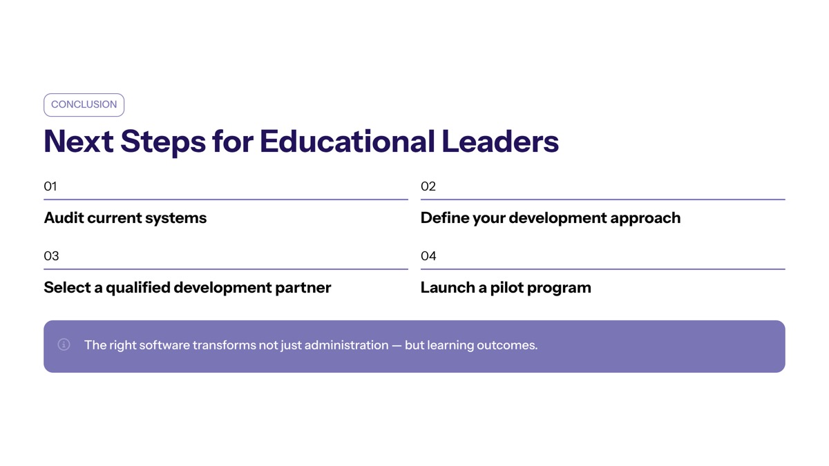 Conclusion and Next Steps section visual