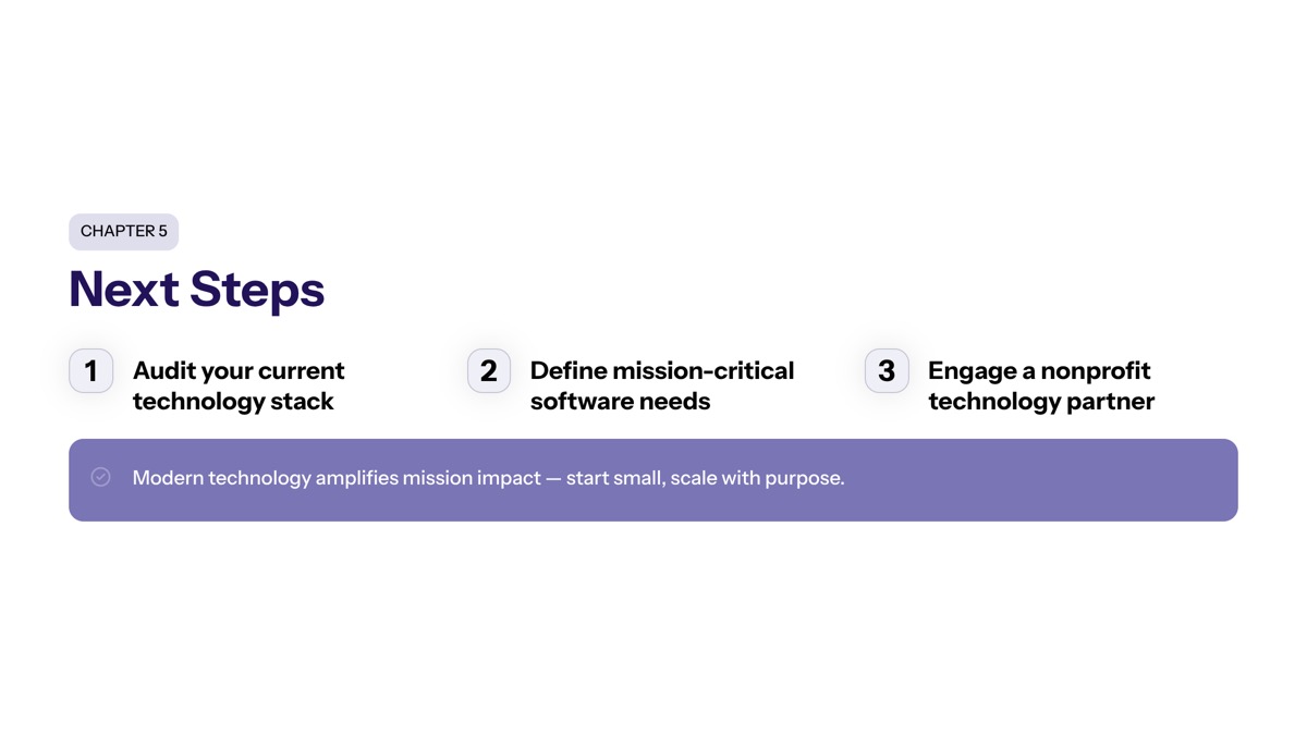 Conclusion and Next Steps section visual
