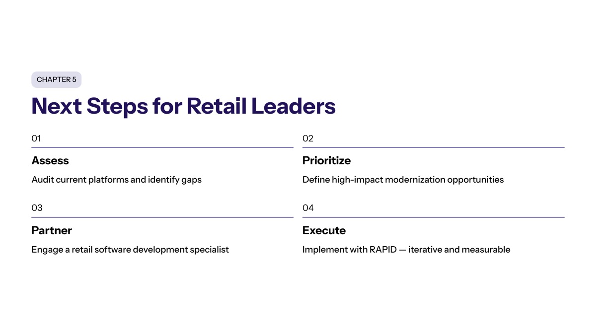 Conclusion and Next Steps for Retail Leaders section visual