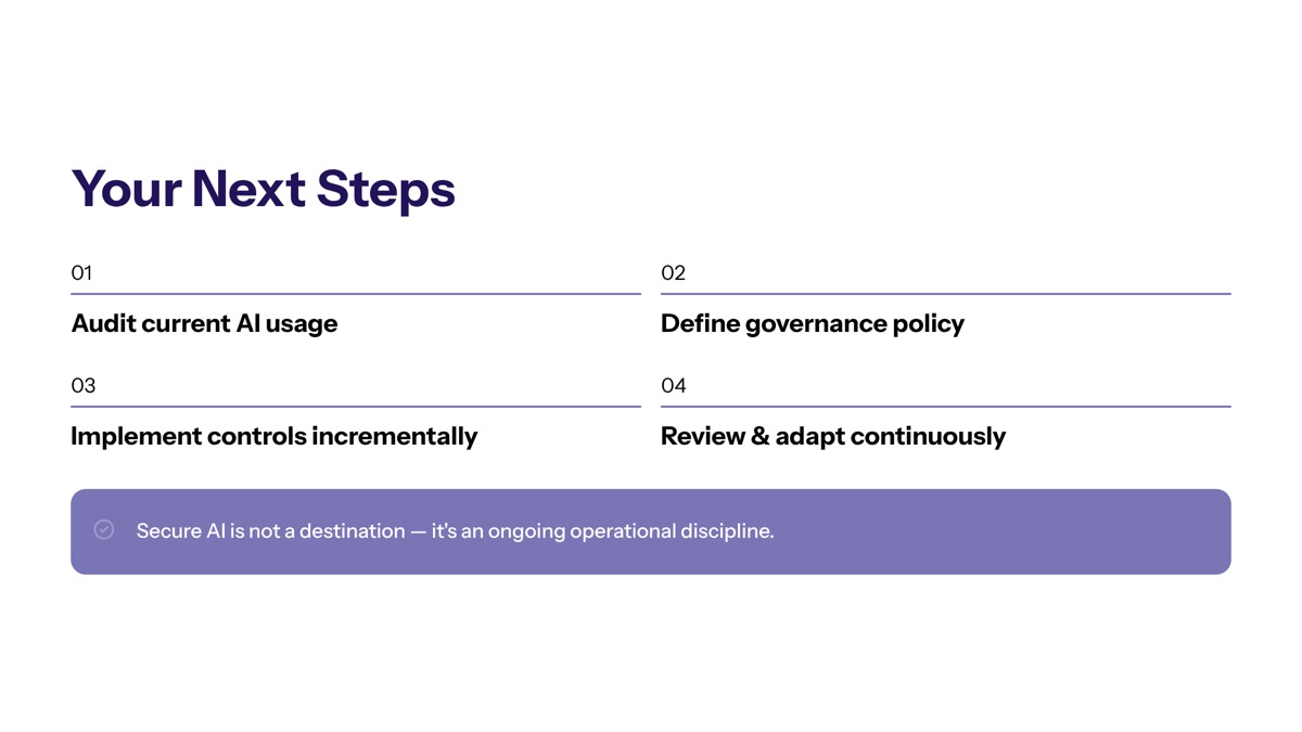Conclusion and Next Steps section visual