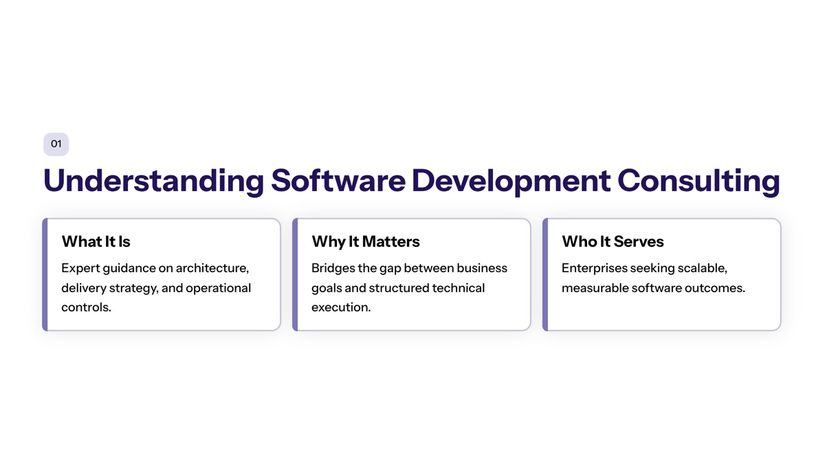 Understanding Software Development Consulting Services section visual