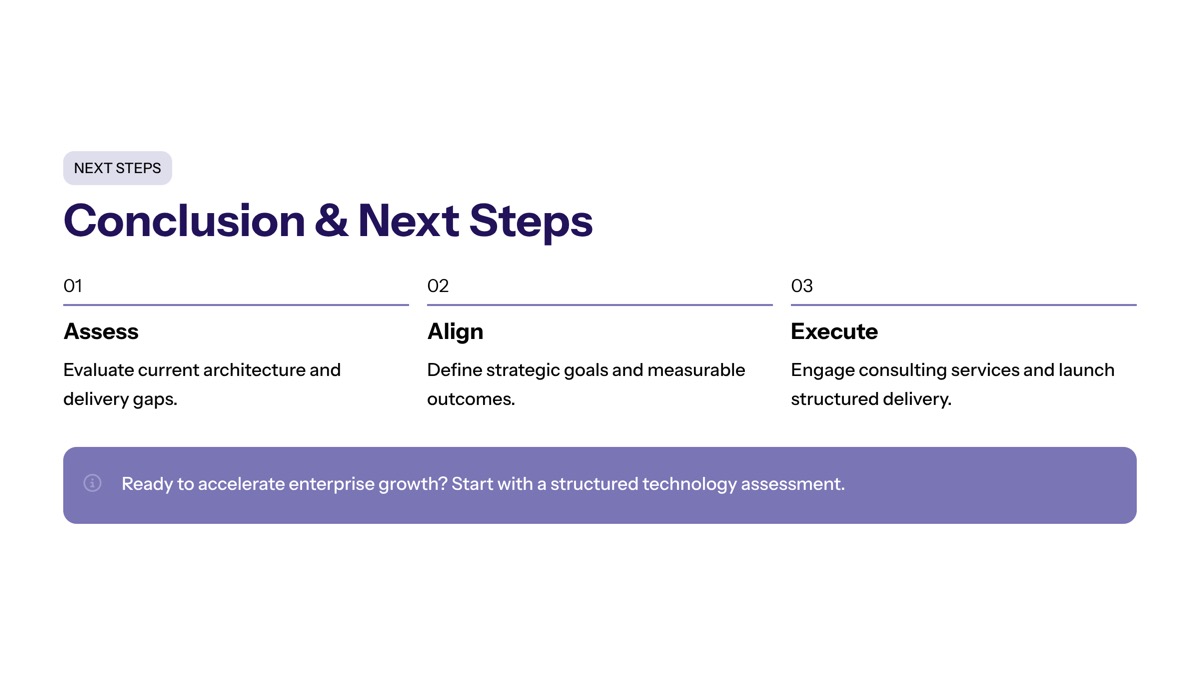 Conclusion and Next Steps section visual