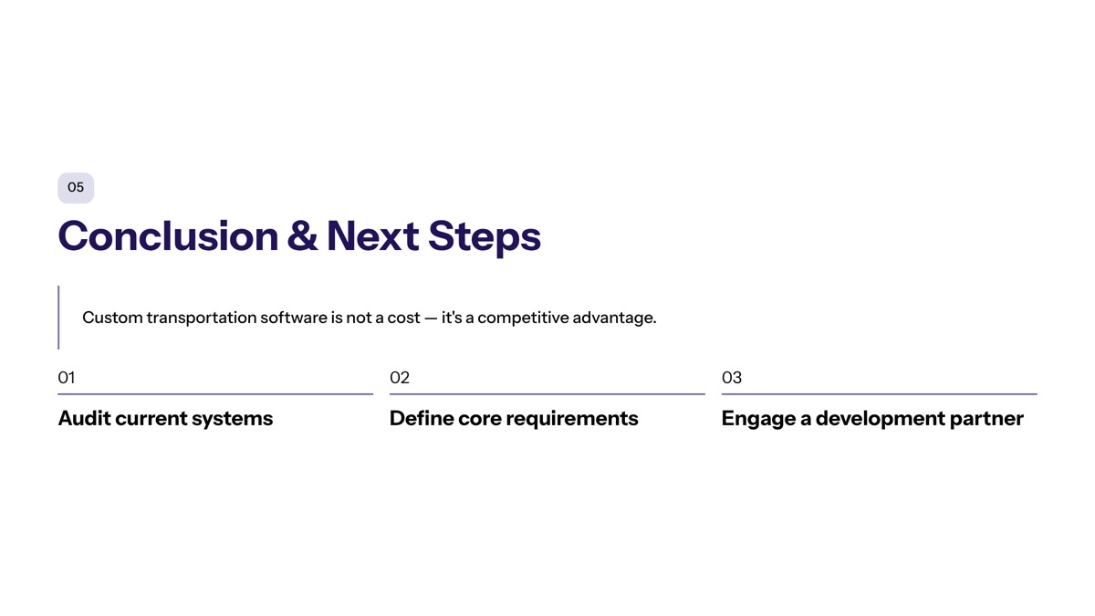 Conclusion and Next Steps section visual