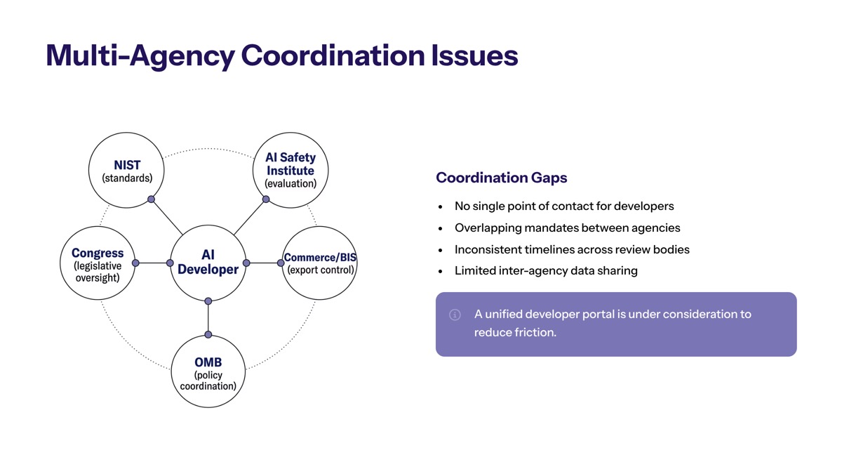 US pre-release AI model reviews visual for Multi-Agency Coordination Issues