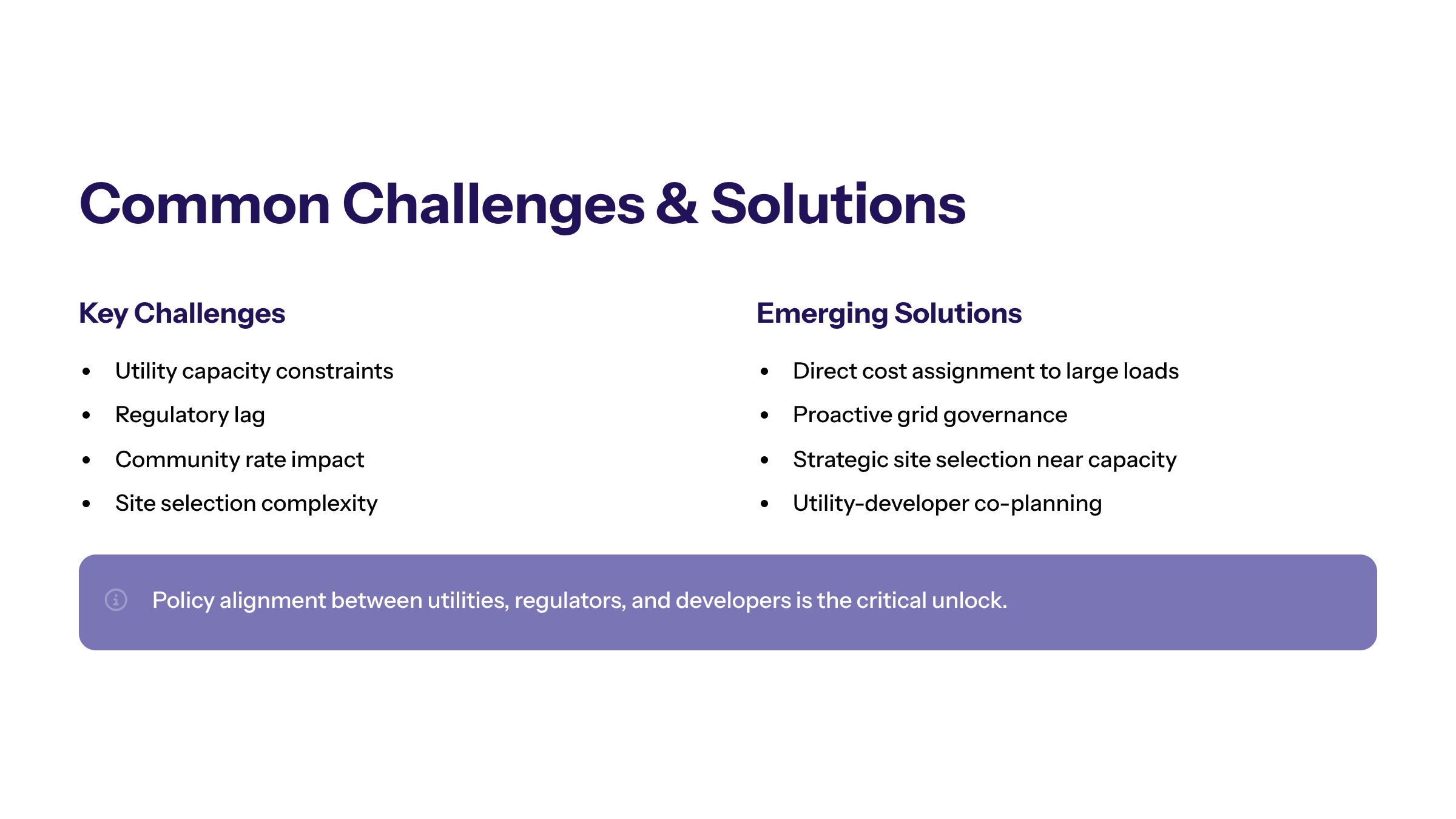 Data center grid costs section image for Common Challenges and Solutions
