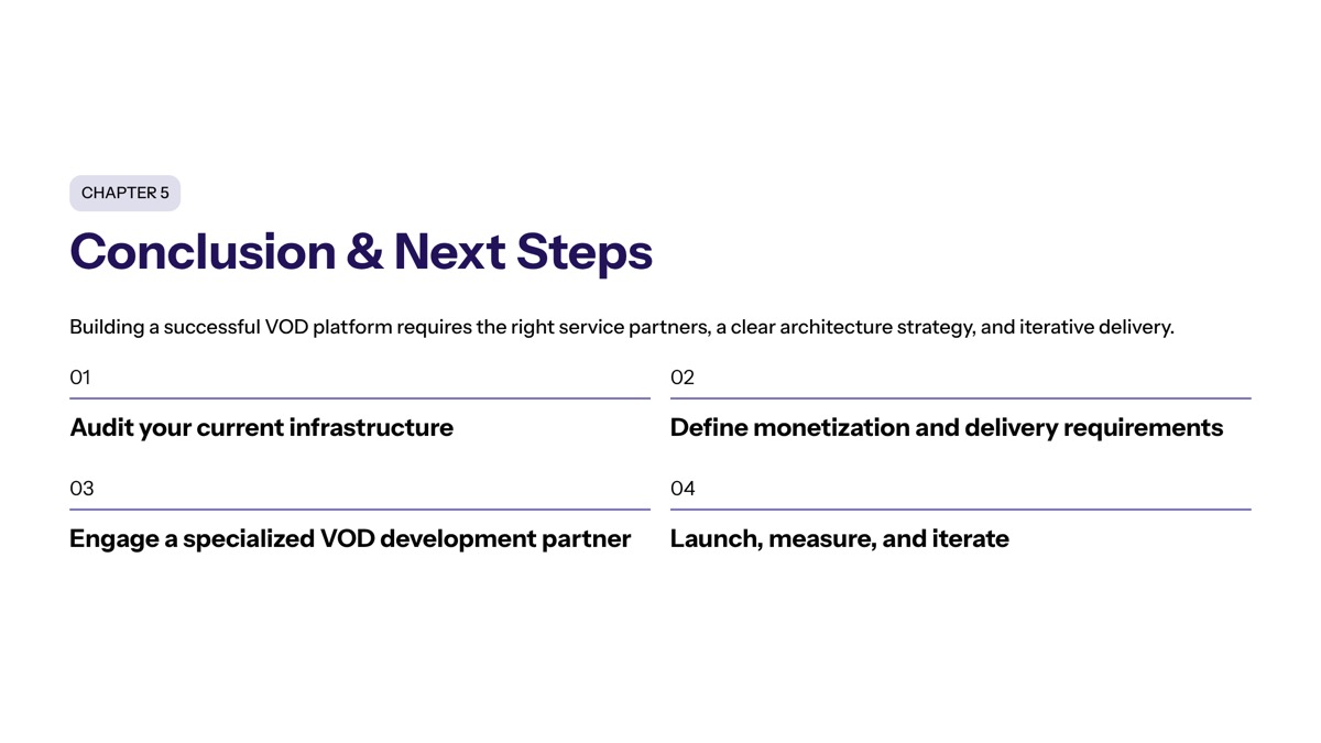 Conclusion and Next Steps section visual
