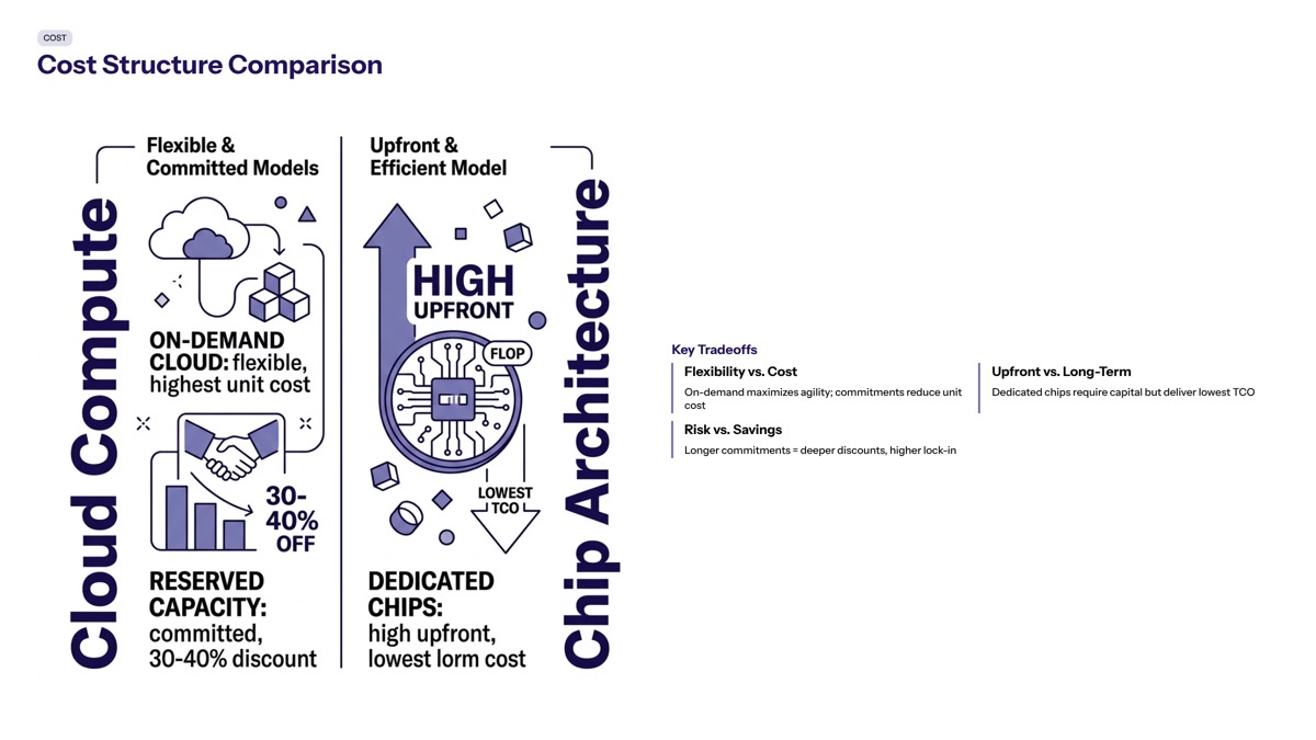 Anthropic Google Cloud and chips visual for Cost Structure Comparison