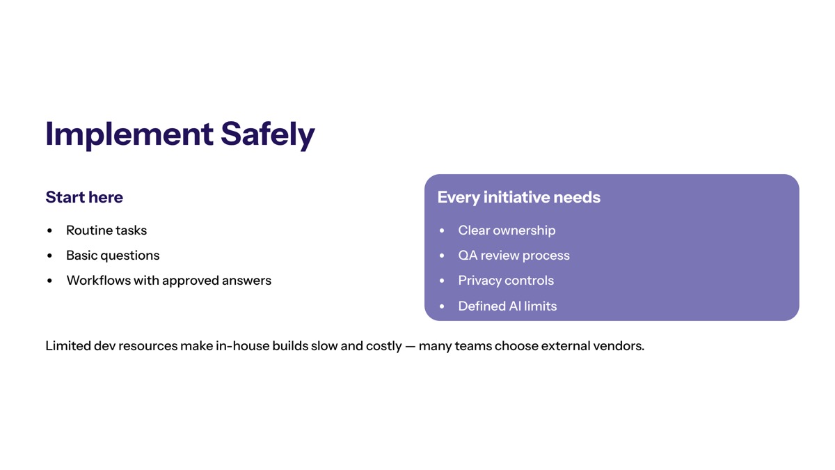 Conversational AI for customer support visual for Implement Conversational AI Safely