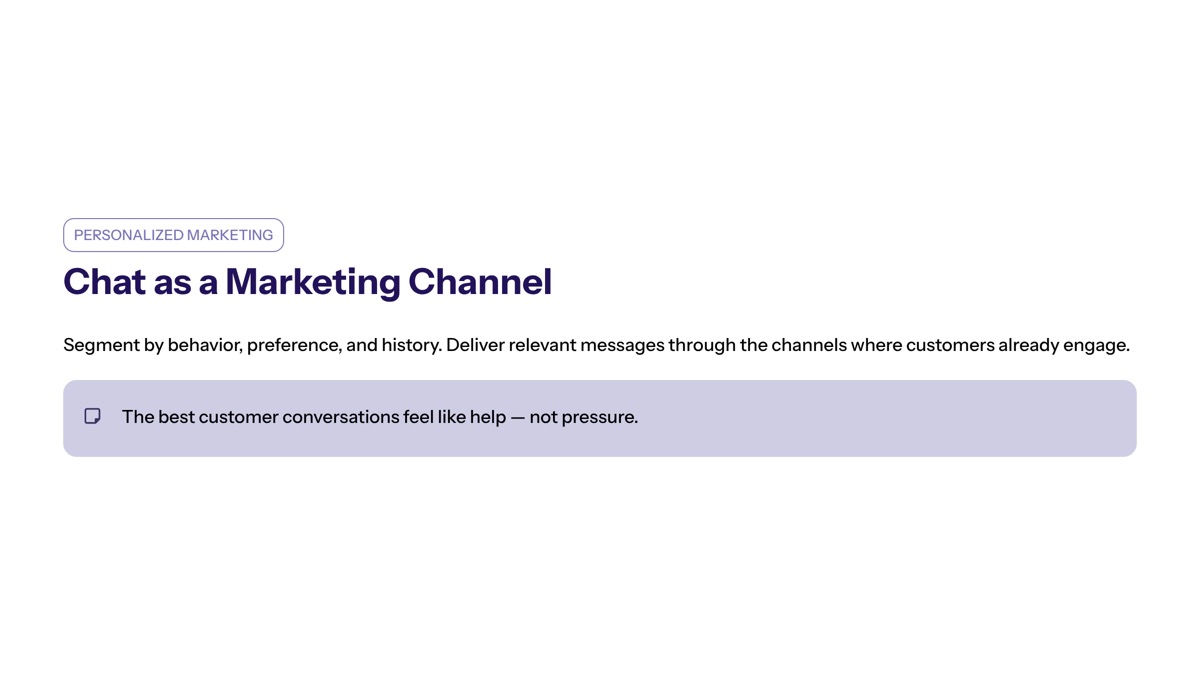 Conversational AI for ecommerce visual for Personalized Marketing Through Chat Platforms