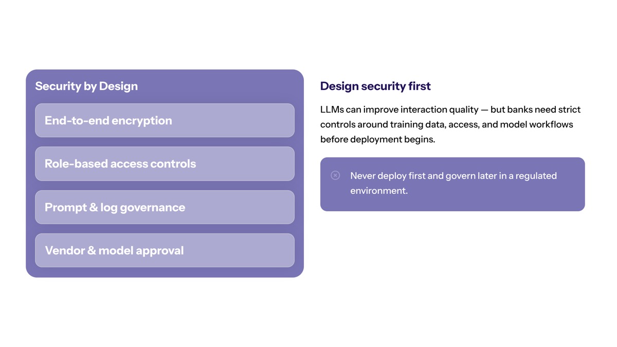 Conversational AI in financial services visual for Security in Regulated Banking Environments