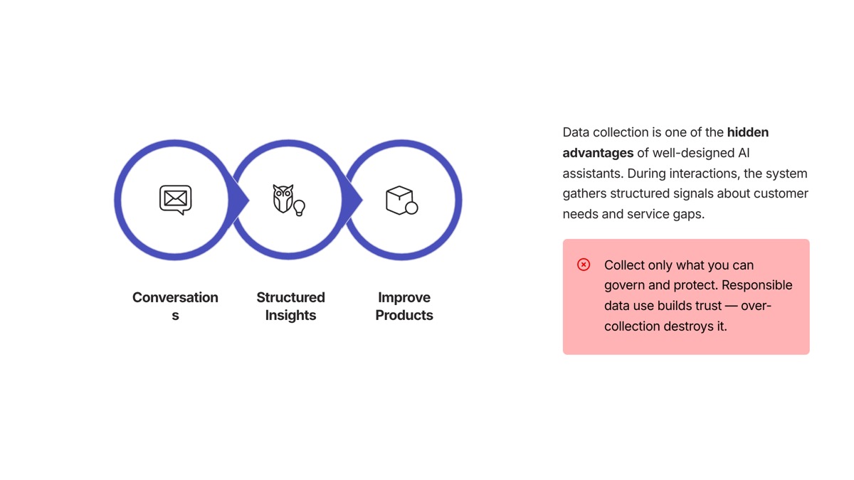 Conversational AI use cases visual for Data Collection and Customer Insights