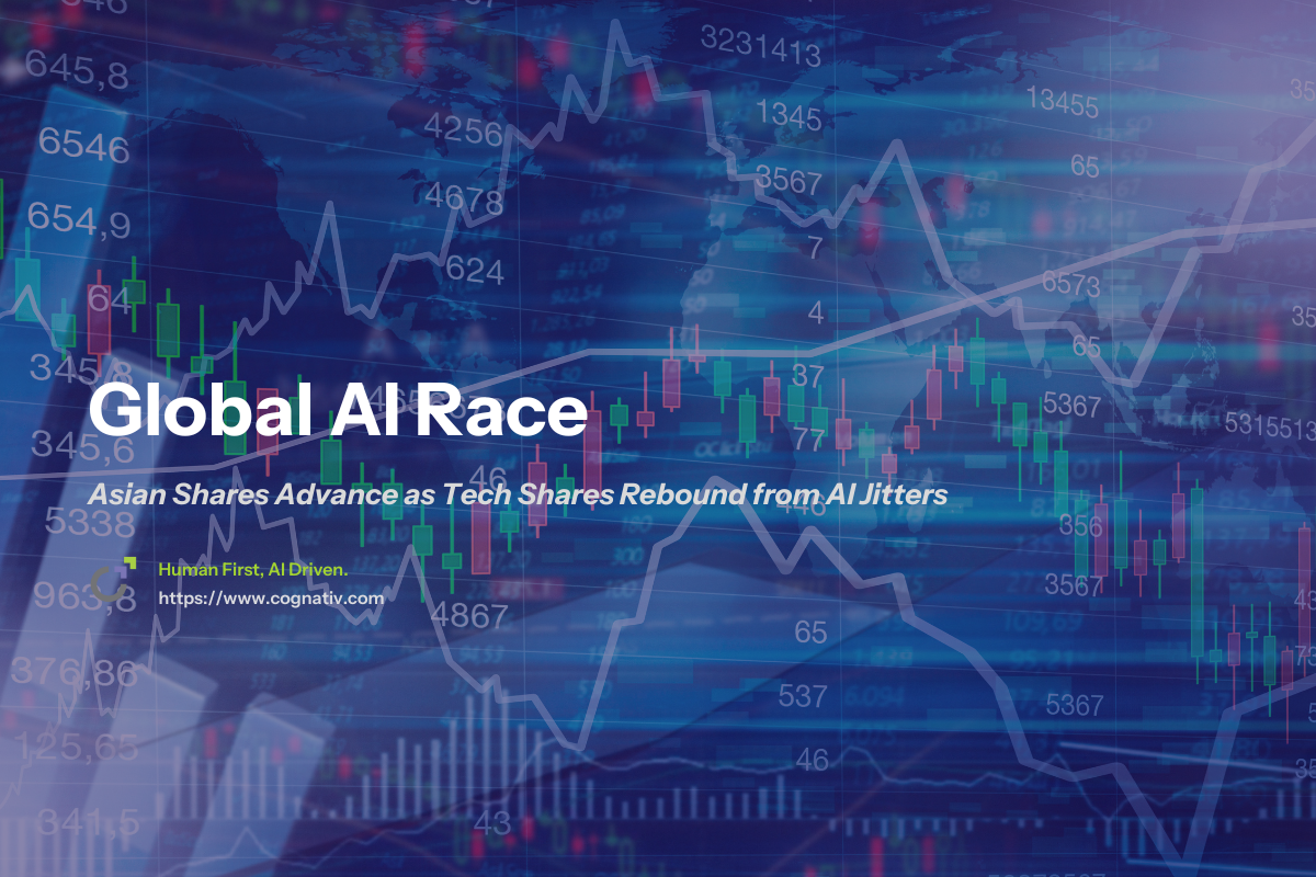 Asian Shares Advance as Tech Shares Rebound from AI Jitters