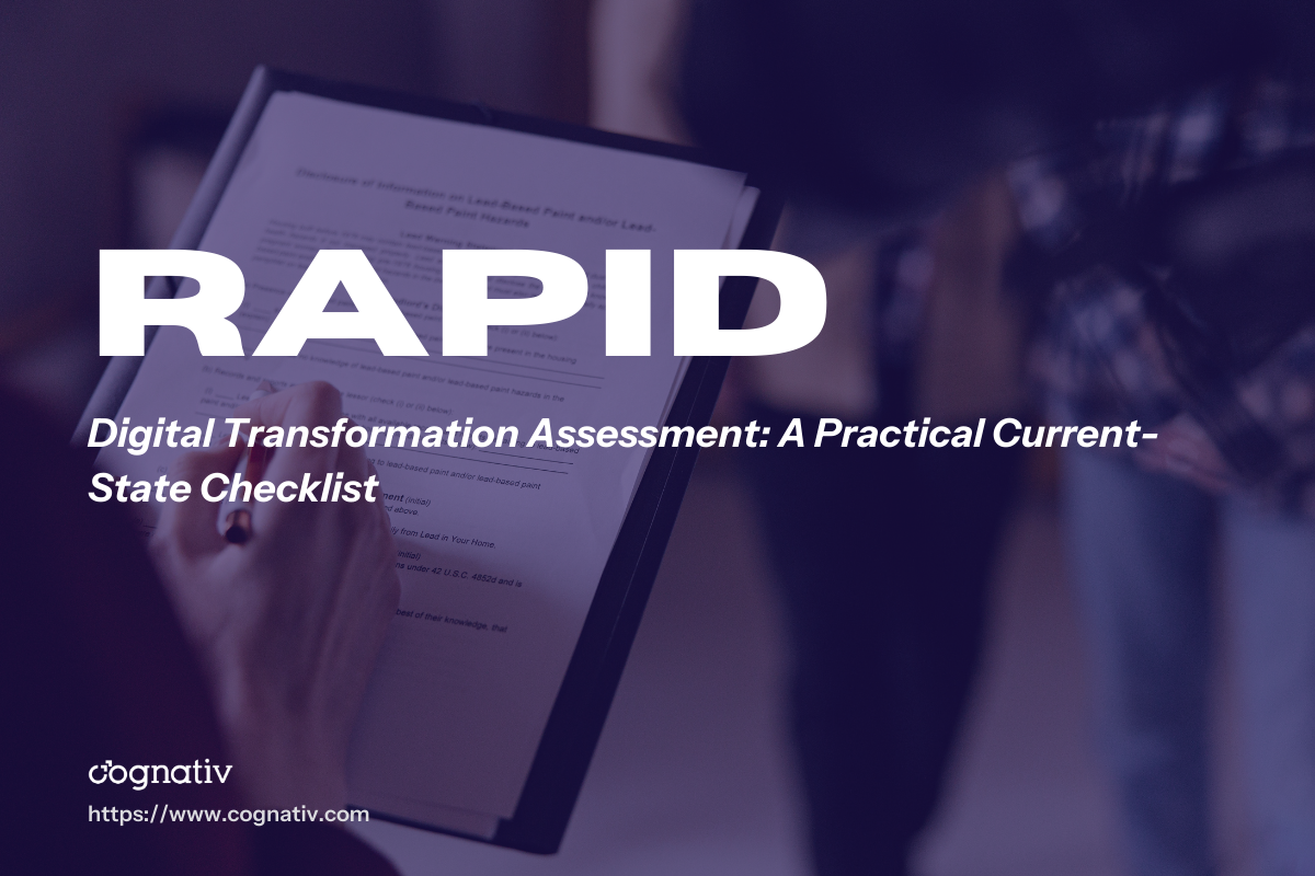 Digital Transformation Assessment A Practical Current State Checklist