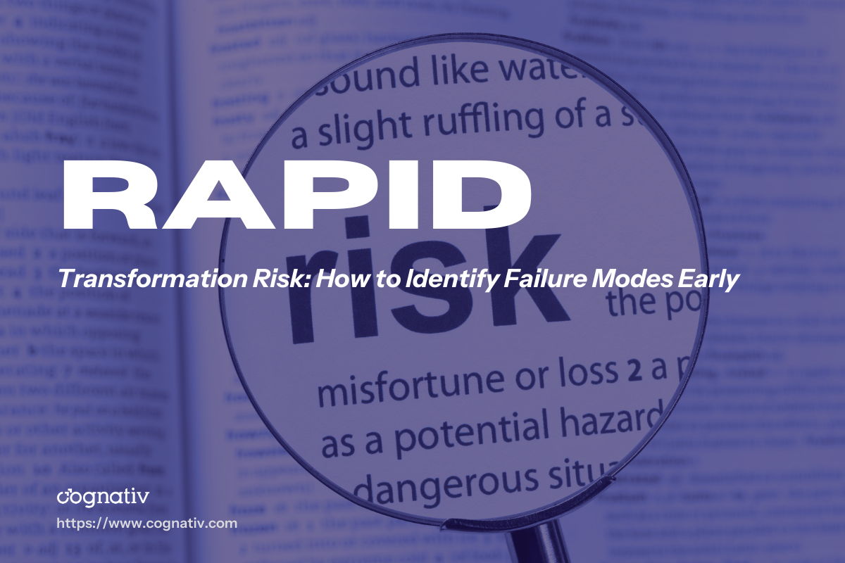 Transformation Risk How to Identify Failure Modes Early