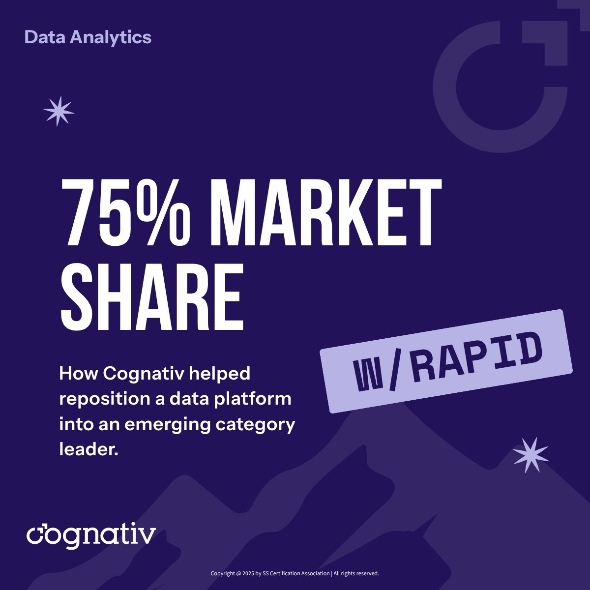 Cognativ data analytics case study cover for 75 percent market share