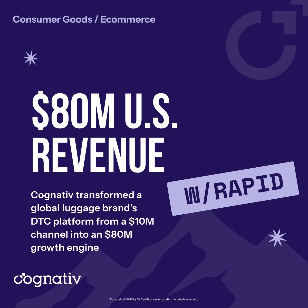 Cognativ case study cover for 80 million dollars in U.S. DTC revenue