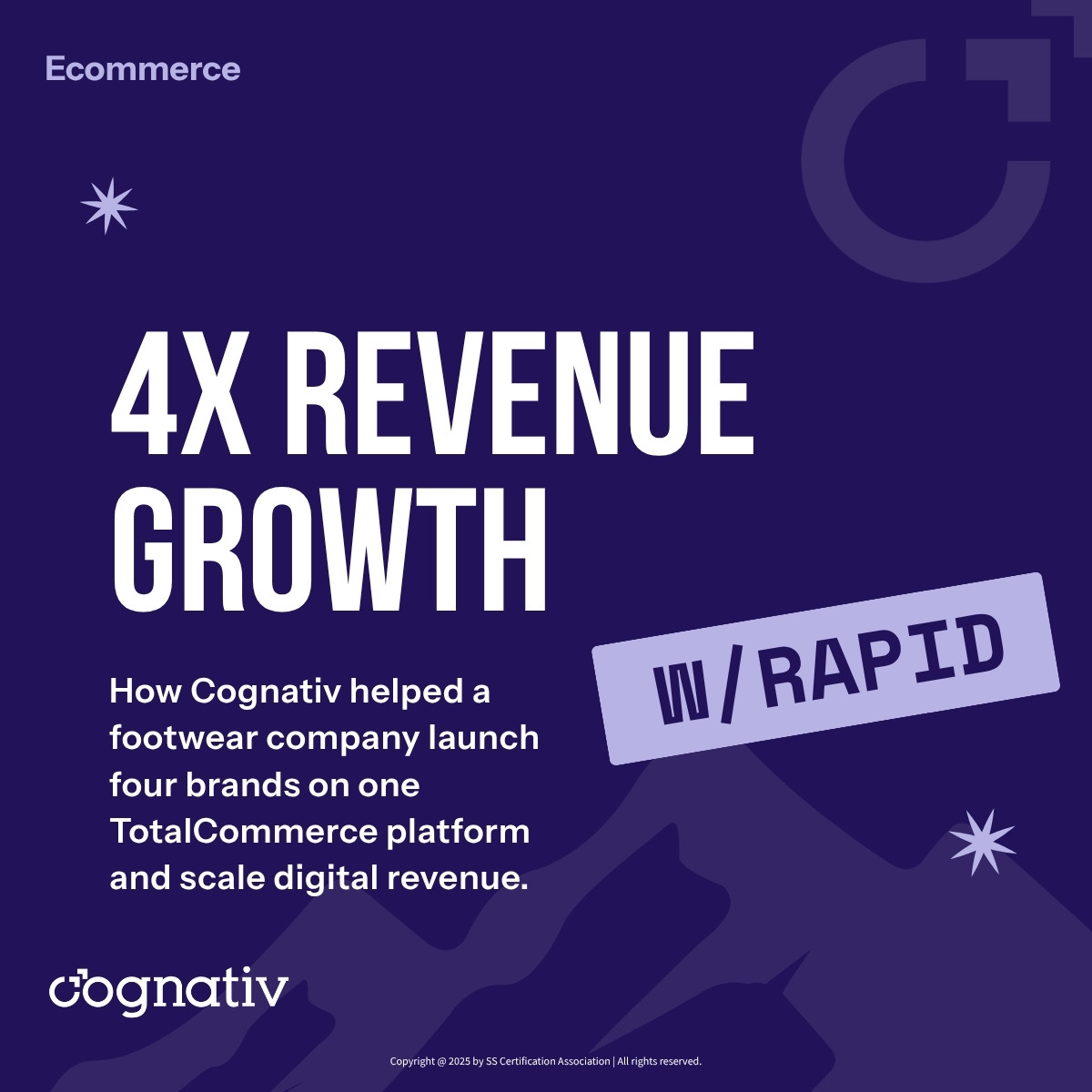 Cognativ case study cover for 4x footwear ecommerce revenue growth