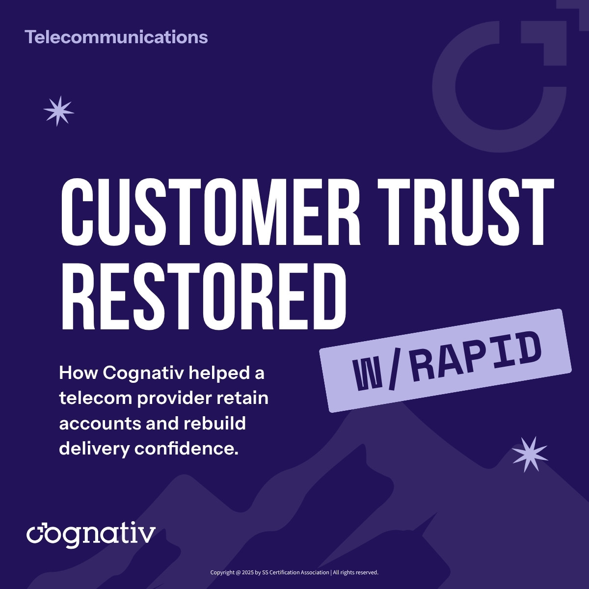 Cognativ telecom case study cover for customer trust restoration
