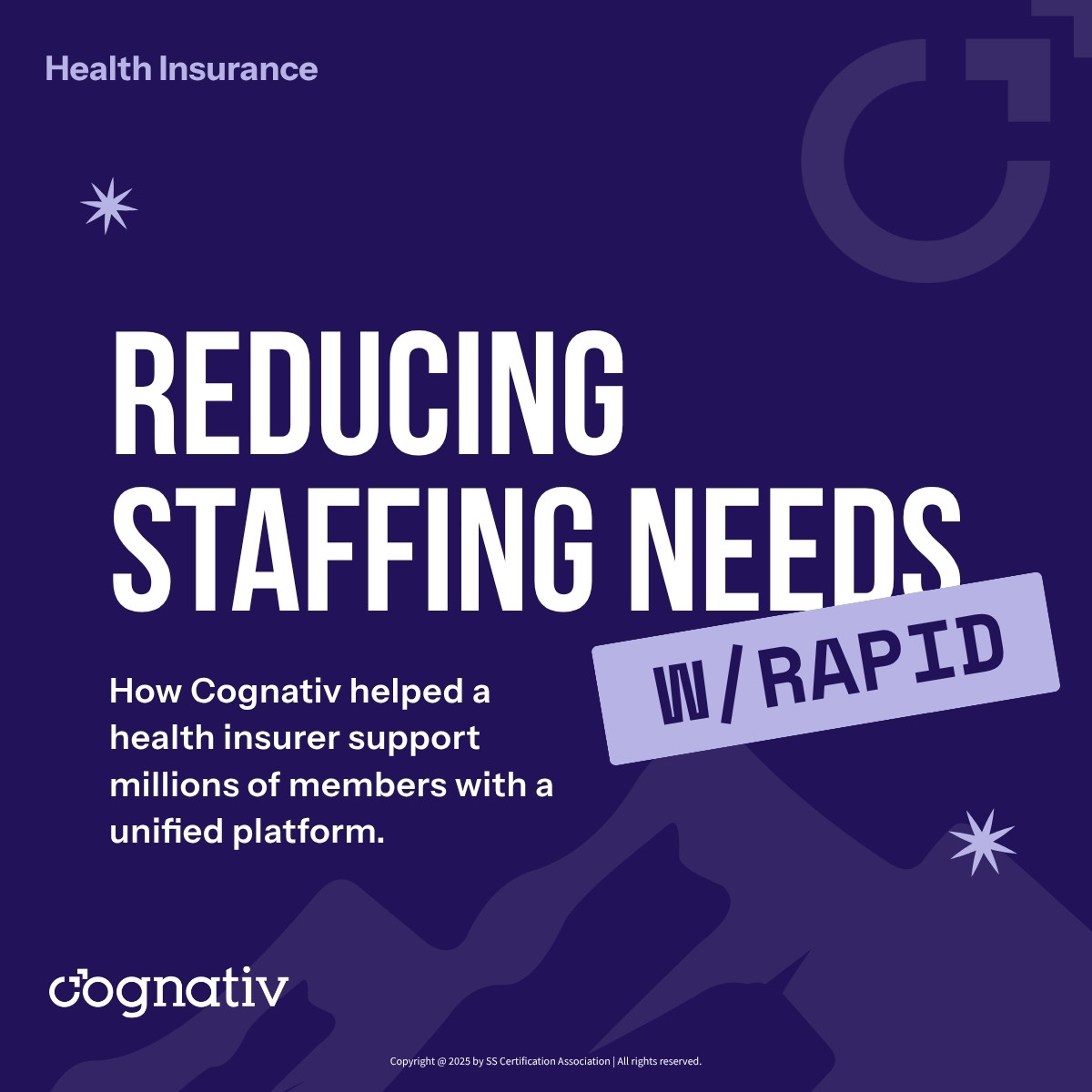 Cognativ health insurance case study cover for reducing staffing needs