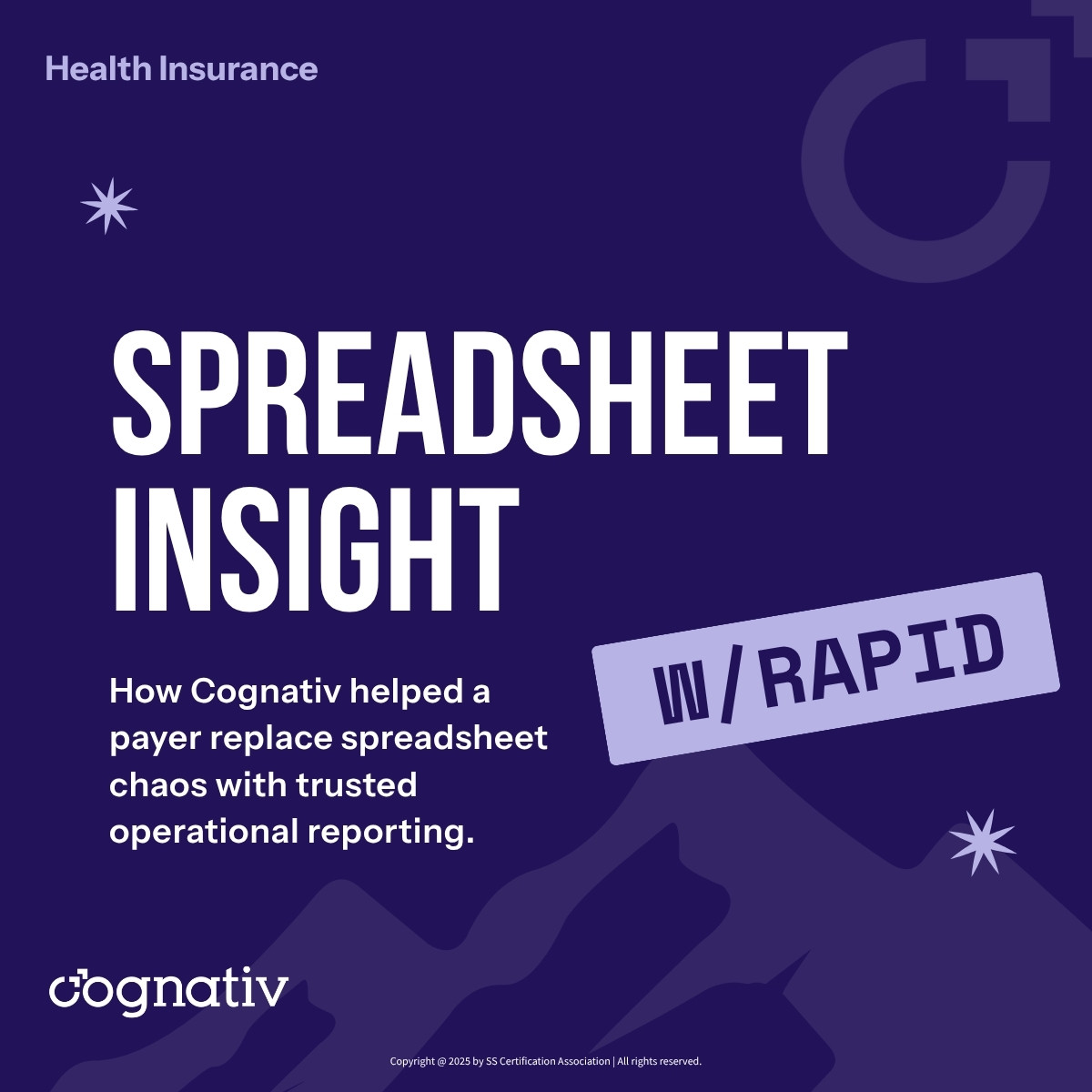 Cognativ health insurance case study cover for turning spreadsheet chaos into insight